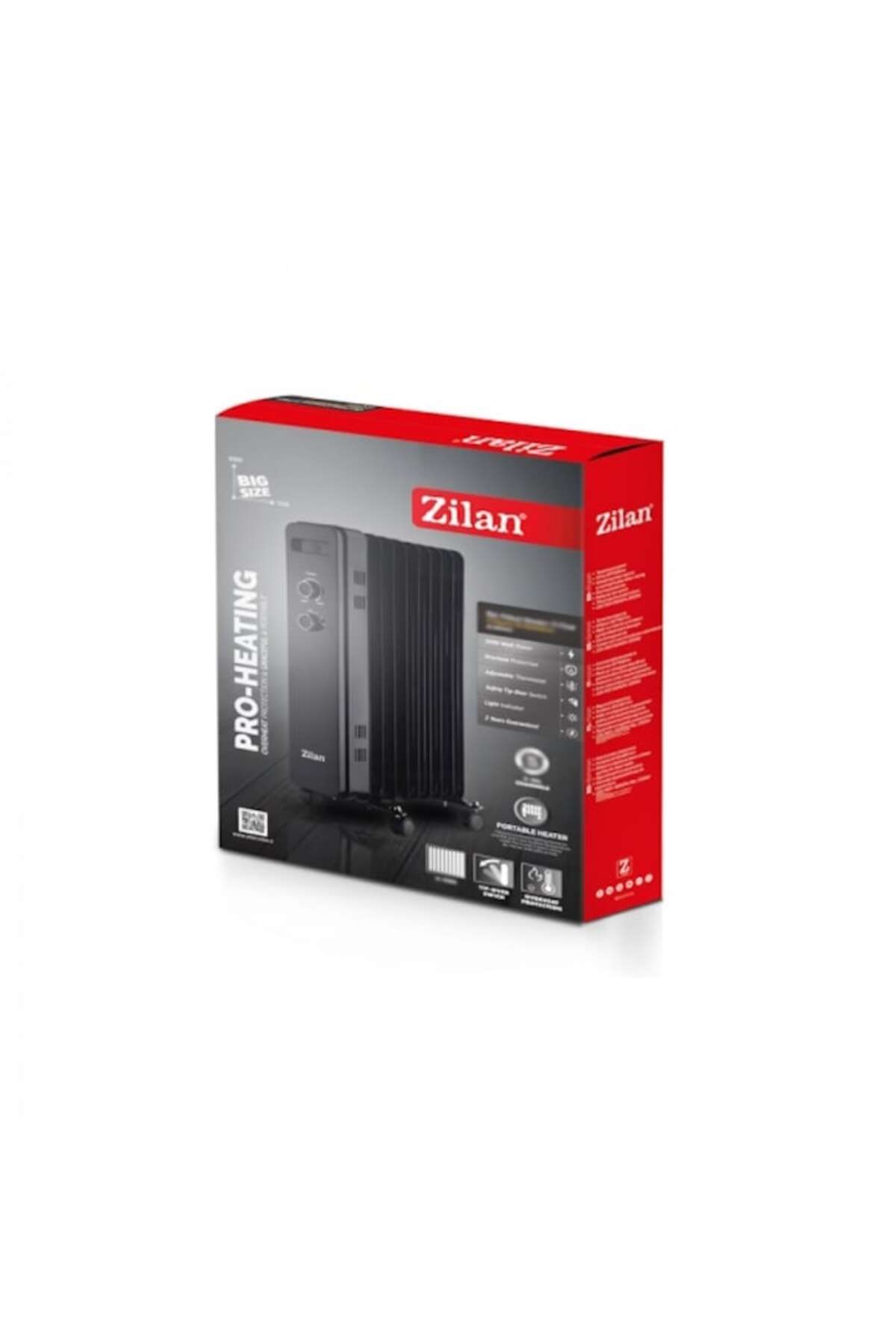 Radiator electric negru, 13 secțiuni, indicator luminos, 2500W - imagine 2