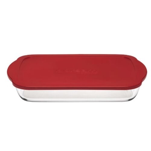 Vas dreptunghiular cu capac silicon Borcam 1.950 ml