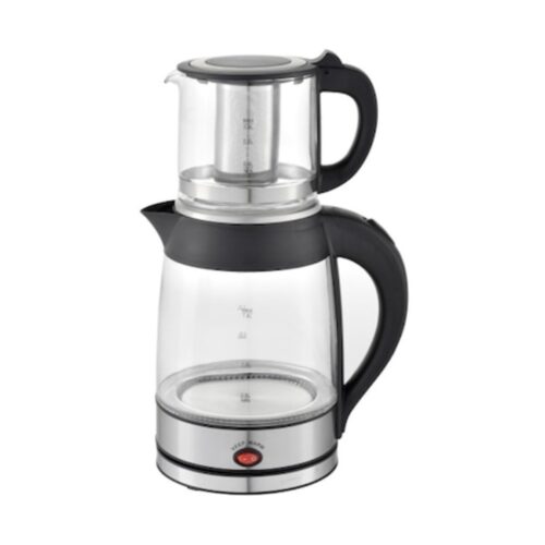 Set fierbător electric și ceainic ZLN4858, 2200W, capacitate 1.8L și 0.8L, argintiu