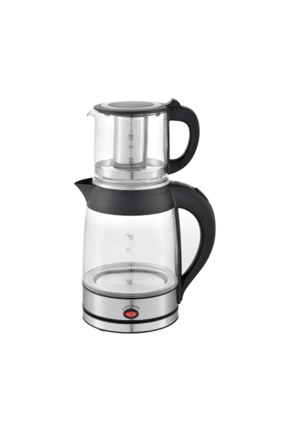 Set fierbător electric și ceainic ZLN4858, 2200W, capacitate 1.8L și 0.8L, argintiu