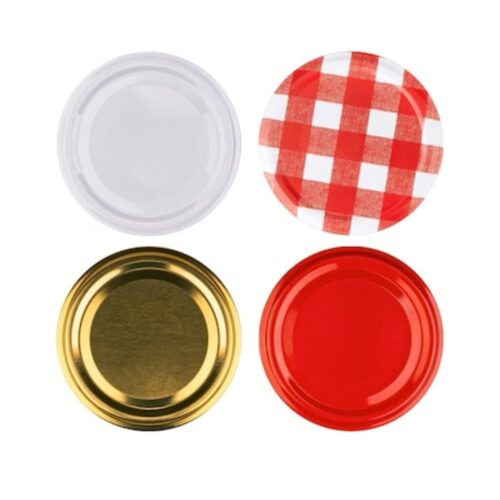 Capac de borcan cu închidere prin răsucire, 53 mm, culoare - set de 50 bucăți
