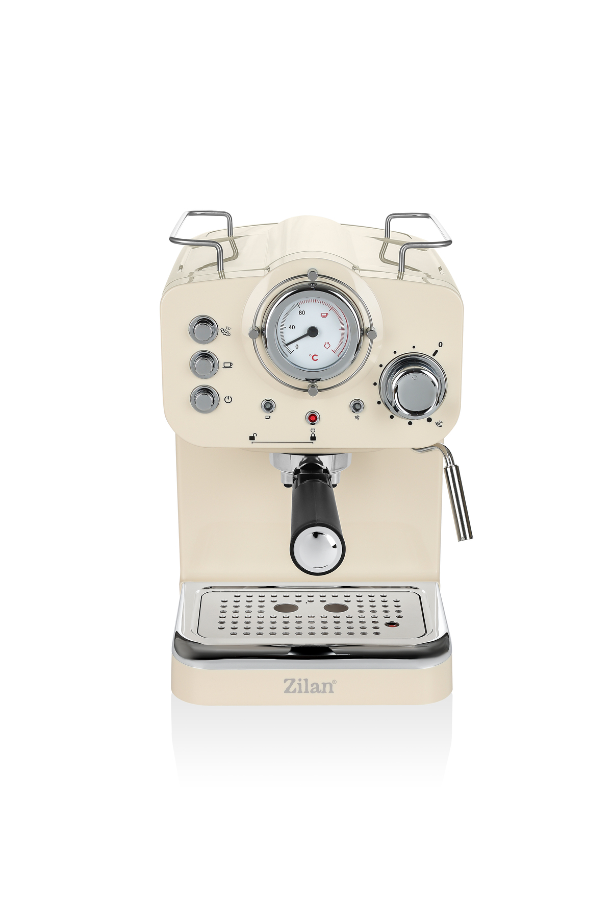 Espressor manual ZLN2992 Crem, 15 bari, 1.25 l, 1100W, Design Retro