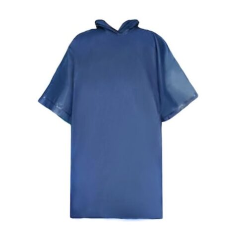 Poncho de ploaie pentru adulți cu glugă, mărime universală, albastru