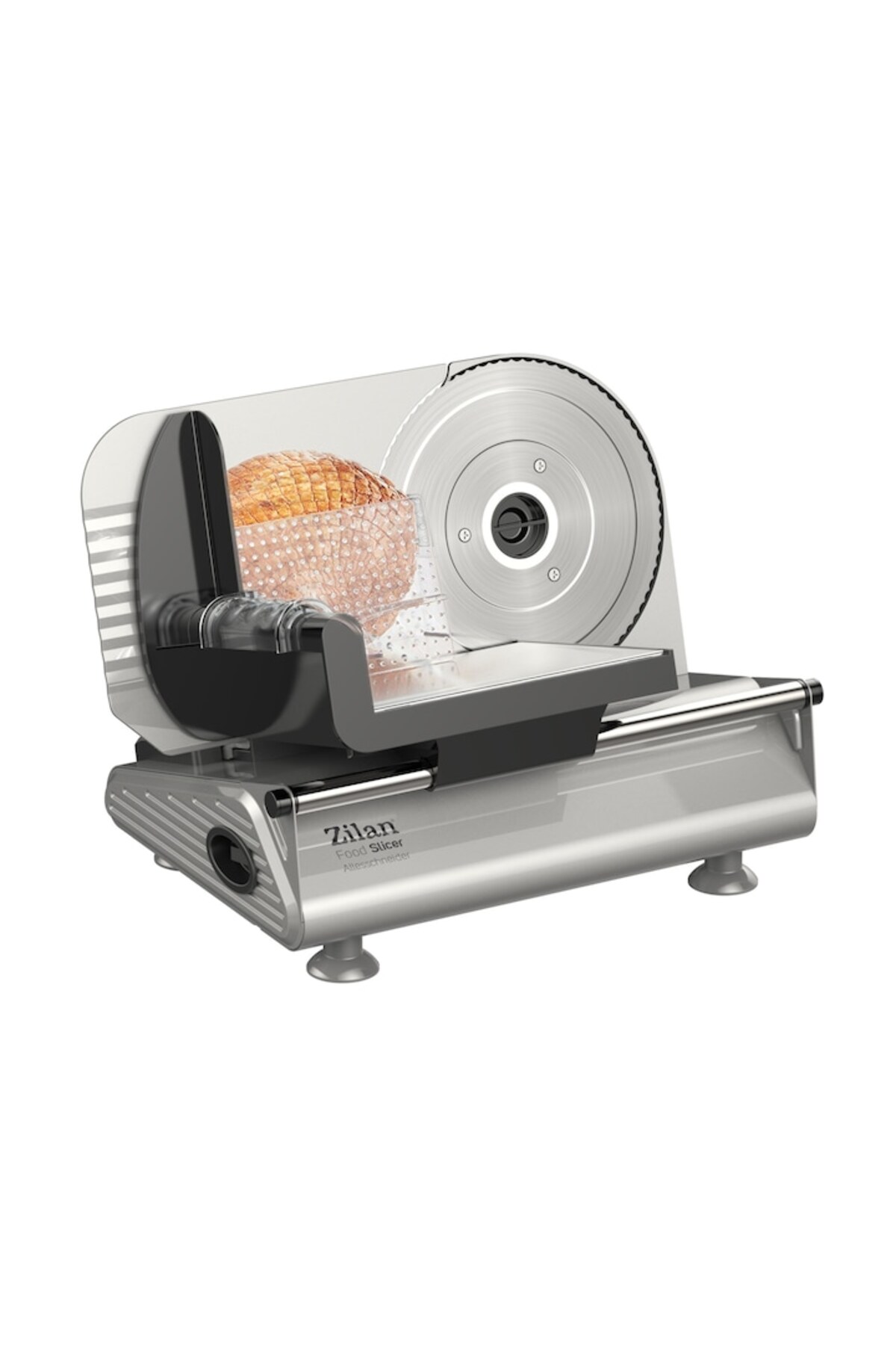 Feliator electric de alimente ZLN-3376, 150W, grosime reglabilă a feliei 1–15 mm, oțel inoxidabil negru - imagine 2