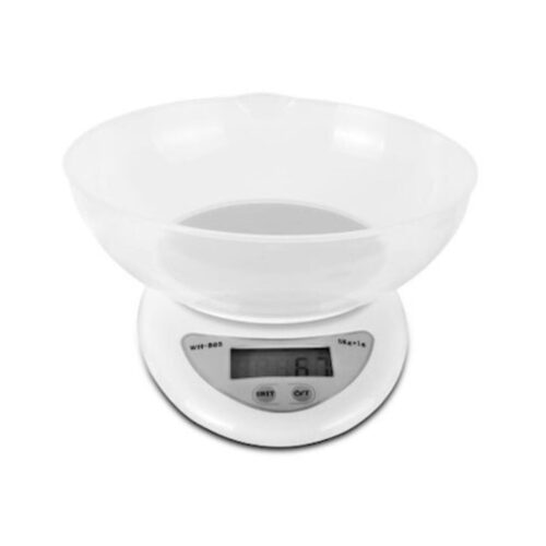 Cantar de bucatarie electronic B05, alb, 5kg, 16, 5x12, 5x3, 3cm