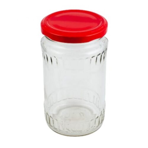 Borcan Cu Capac multicolor 370ML 6BUC/SET