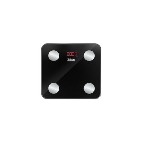 Cântar electronic Zilan, Max 180kg, sticlă, negru / ZLN 9007