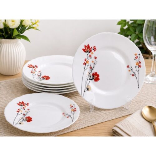 Set de 6 farfurii de desert Opal 20,5 cm – Eleganță și rezistență pentru servirea deserturilor
