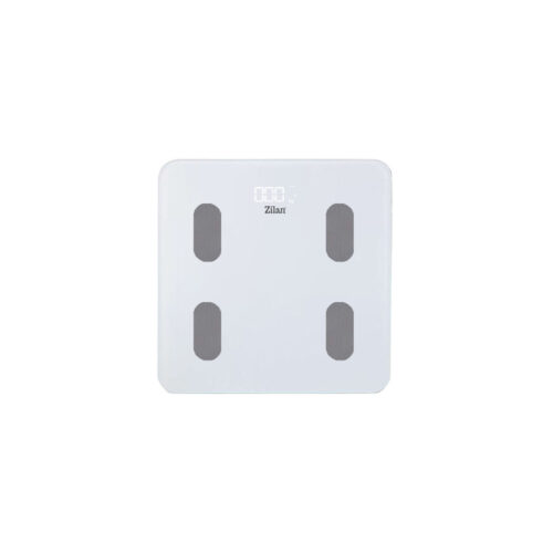 Cântar electronic personal, ZILAN, max. 180 kg, sticlă, alb / ZLN 8979 ZLN8979