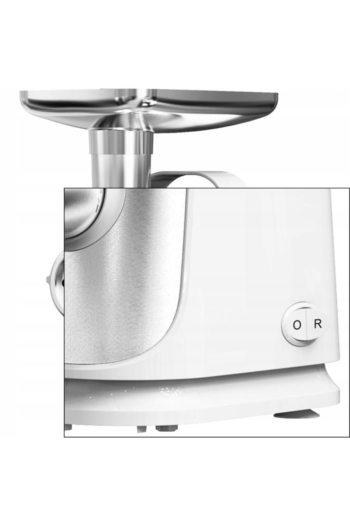 Masina de tocat ZLN7966 Alb, putere 1300W, doua site, functie de revers, lama din otel - imagine 3