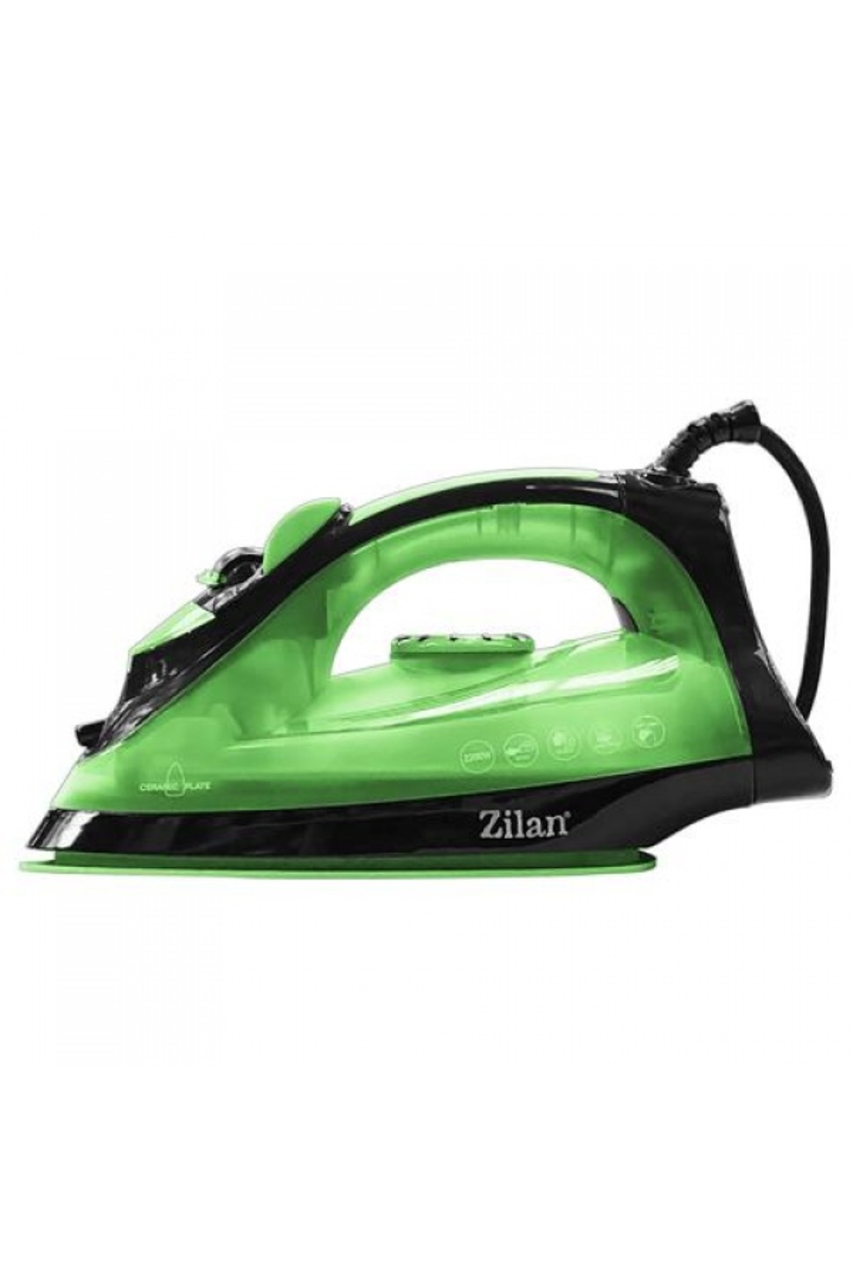 Fier de călcat cu talpă ceramică, putere 2200W, călcare cu abur și uscată, funcție de autocurățare, verde / ZLN 2189 - imagine 2