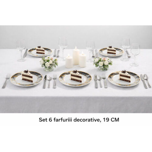 SET 6 FARFURII DESERT OPAL NIGHT 19 CM