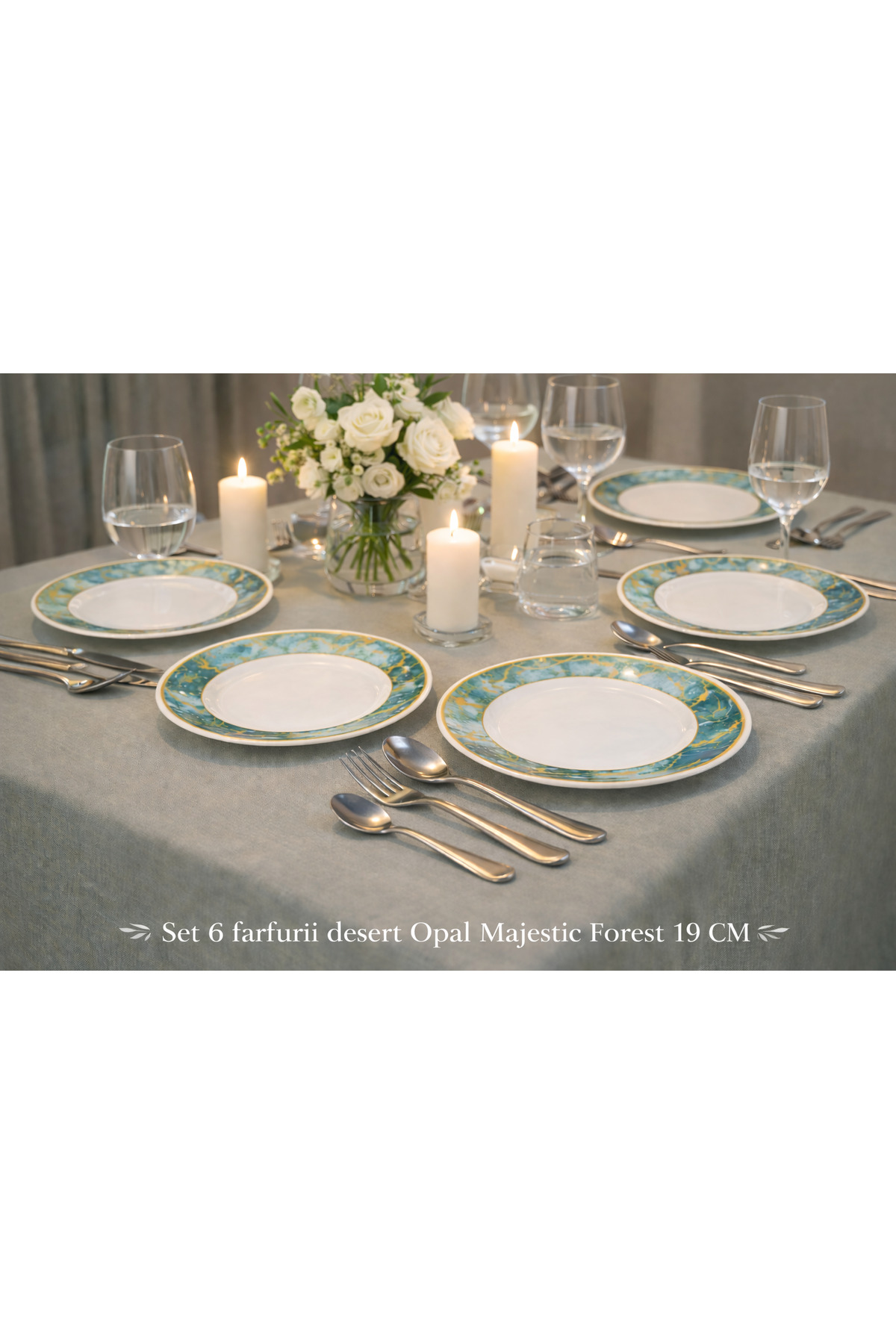 SET 6 FARFURII DESERT OPAL FOREST 19 CM