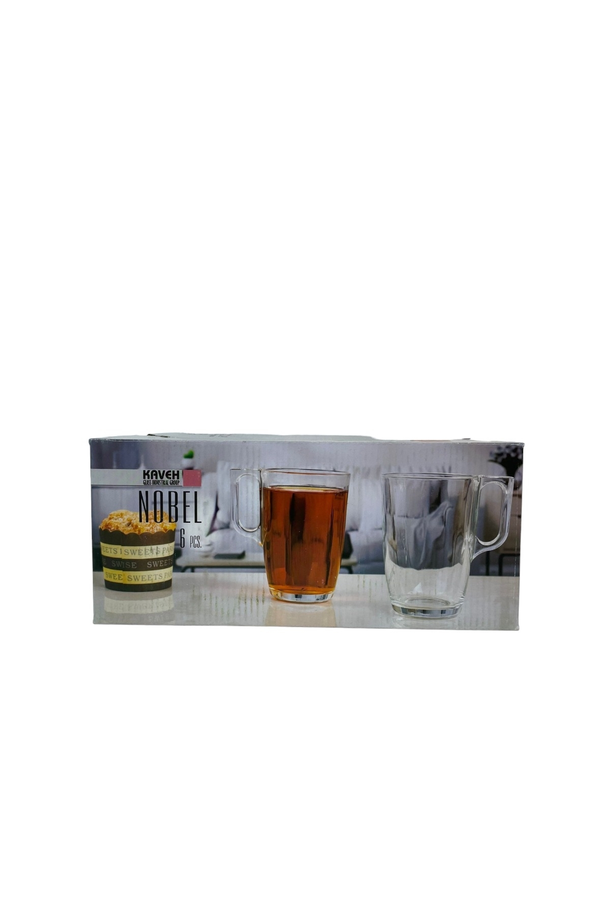 Set NOBEL de 6 căni de sticlă 260 ml - imagine 2
