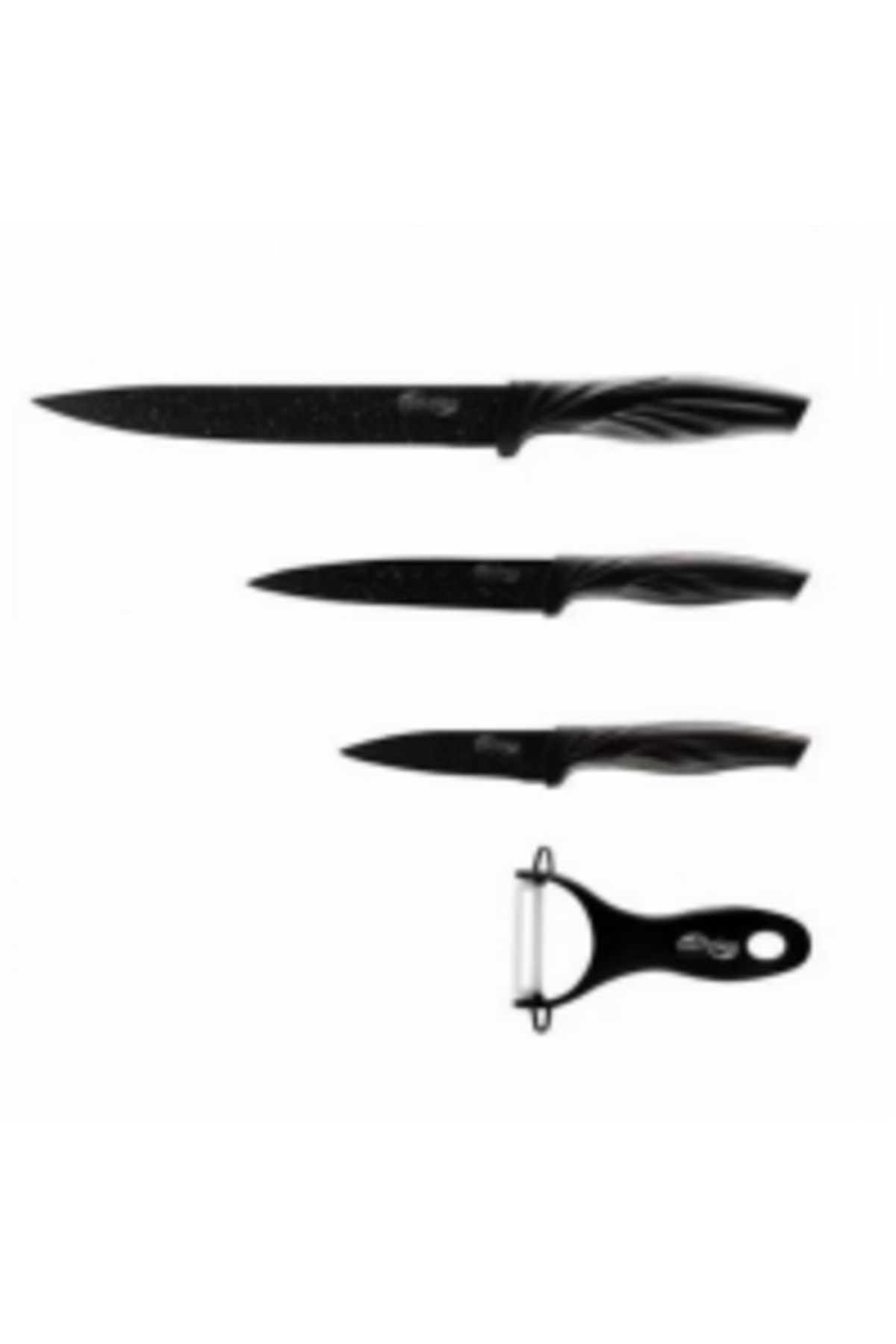 Set de 4 cuțite și curățător de legume Switzner, acoperire ceramică SW-5555BLK - imagine 2