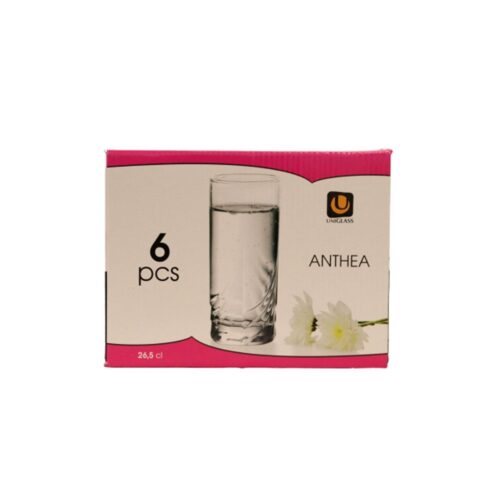 Set ANTHEA de 6 pahare cu apă 265 ml